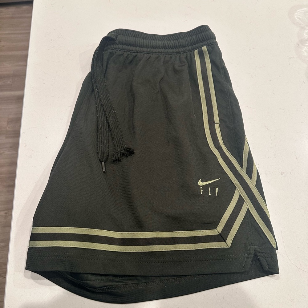 Nike Black Shorts with Olive Accents
